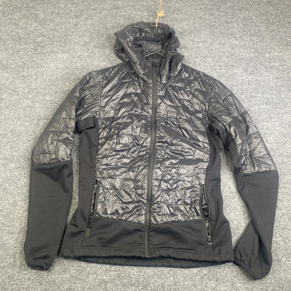 Helly Hansen Lifaloft Hybrid Insulated Jacket Black Womens Small Hooded Zip Up - Picture 1 of 10